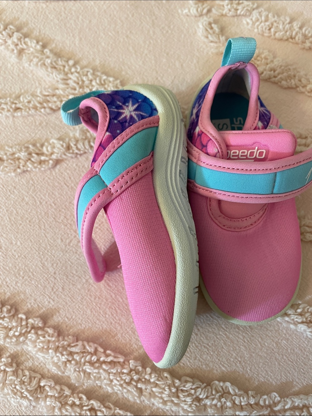 Speedo Kids Pink & Teal Floral Water Shoes